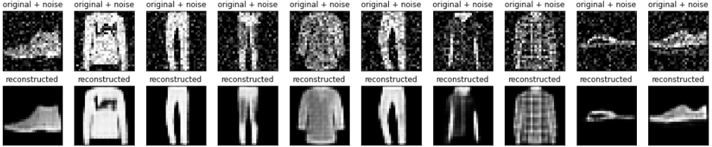 Résultats du débruitage d'image